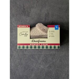 New Dearfoams Women's Memory Foam Indoor Outdoor Wool Blend Slippers Size 9-10 L